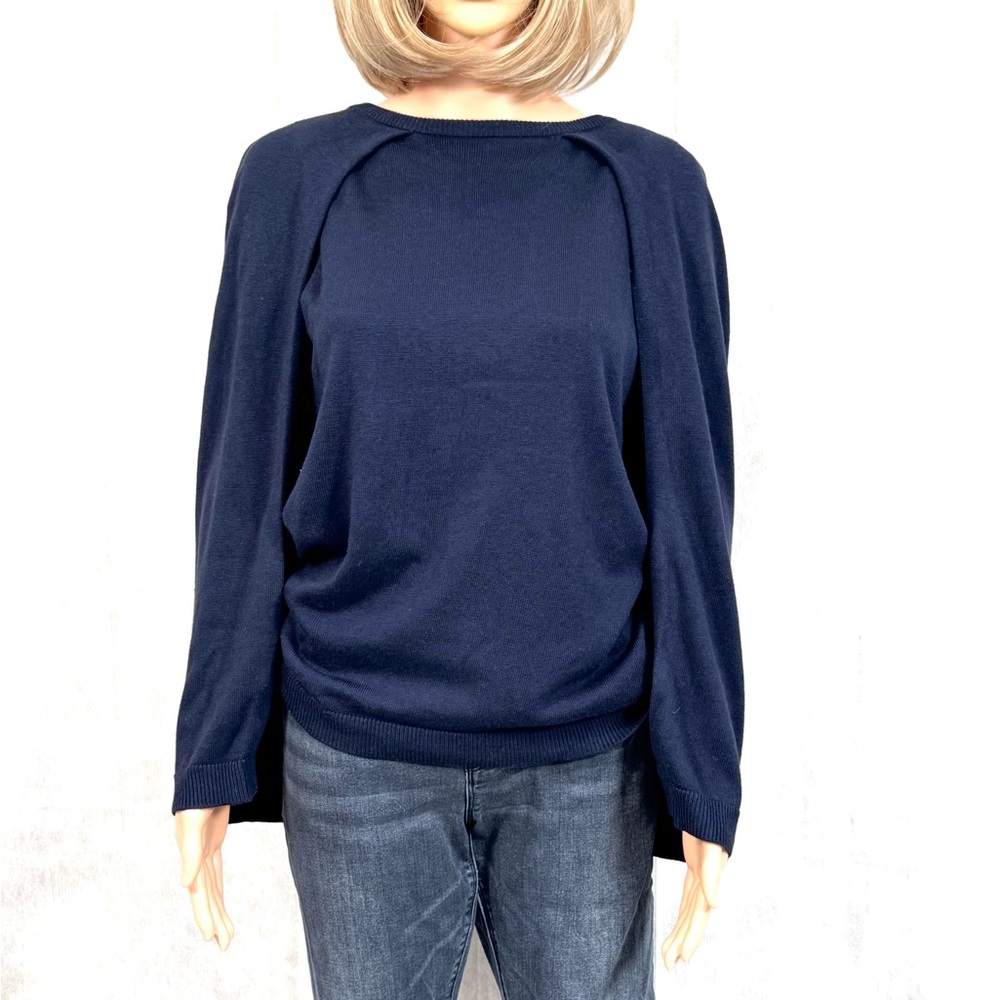 Philosophy Blue Bishop Sleeve Blouse Relaxed Fit